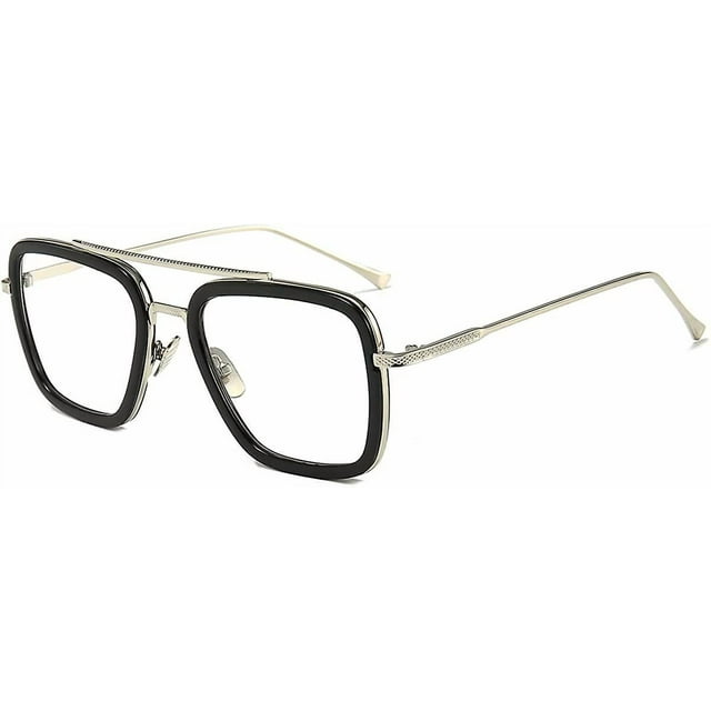Vintage Aviator Square Sunglasses For Men Gold Frame Retro Brand Classic Tony Stark Sunglasses