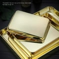thumbnail image 2 of Maoww Stainless Steel Baking Tray Bakeware Pan Serving Plate Rectangle Cake Pastry Cookies Restaurant Metal Dinnerware 23*17cm, 2 of 9