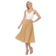 thumbnail image 4 of Women's Classic High-Waist Pleated Midi Skirt A-Line Flare for Everyday Elegance, 4 of 5
