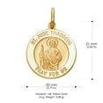 thumbnail image 3 of 14K Yellow Gold St. Jude Thaddeus Pray For Us Charm Pendant with 1.4mm Flat Open Wheat Chain Necklace - 18", 3 of 6