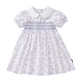 thumbnail image 1 of Robe Bebe Fille Été Décontractée Manches Longues Imprimées Robe d'Été Robe Colorée Robes Filles Blanc, 1 of 7
