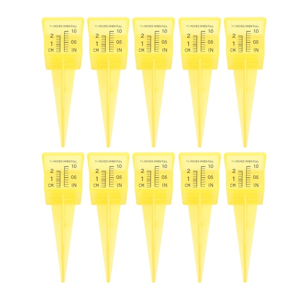 Pluviómetro, Práctico Pluviómetro Exterior Amarillo ABS De 1,5 Pulgadas Para Jardinería