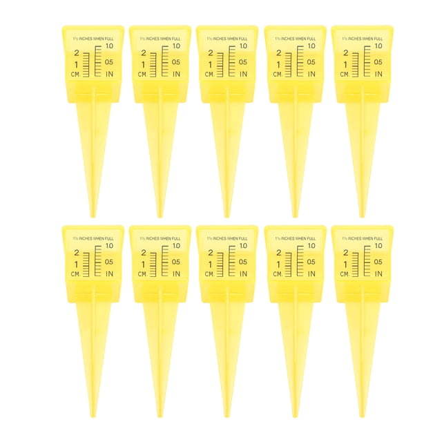 Pluviómetro, Práctico Pluviómetro Exterior Amarillo ABS De 1,5 Pulgadas Para Jardinería
