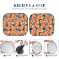 thumbnail image 6 of Naloa Autumn Pumpkins Gingham Print 2-Piece Windshield Sunshade,Foldable Car Front Window Sun Shades,for Most Sedans SUV Truck-Small, 6 of 6