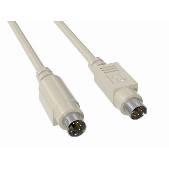 Cable Leader 6ft Mini-DIN6 Male to Male PS/2 Keyboard/Mouse Cable, Beige