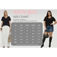 thumbnail image 7 of MOYIKO Womens T Shirts Short Sleeve Pleated Peplum Babydoll Summer Tops V Neck Dressy Casual Tunic, 7 of 7
