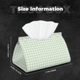 thumbnail image 6 of Goofa Pistachio Green Checkboard Pattern Triangle Square Tissue Box Cover, Modern PVC Leathe Facial Paper Holder,Decorative Holder/Organizer for Bathroom Vanity Countertop, 6 of 9