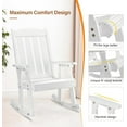 thumbnail image 4 of QISHENSHUI Outdoor Rocking Chair,Heavy Duty 600 LBS Wooden Rocking Chair with Comfortable Backrest,Weatherproof Patio Rocker with Ergonomic Design,Solid Fir Wood Rocking Chair for Patio,Garden,White, 4 of 7