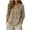 #1Khaki, variant on Womens Tops 3/4 Sleeve Floral Embroidered Boho Blouse Casual V Neck Henley Tops Loose Fit Daily Wear Shirts
