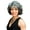 F1B30 Off Black with Medium Auburn, variant on Foxy Silver Wig BARBARA