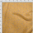 thumbnail image 3 of oneOone Viscose Jersey Yellow Fabric Brush Stroke|Leaves & Floral Abstract Sewing Fabric By The Yard Printed Diy Clothing Sewing Supplies 60 Inch Wide, 3 of 5