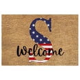 thumbnail image 2 of Loyerfyivos Fourth of July Alphabet Doormat, Independence Day Patriotic Doormat, A-Z Outdoor Welcome Mat, American Flag Welcome Entrance Rug, Bathroom Kitchen Indoor Stain and Fade Resistant Doormat, 2 of 9