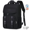 thumbnail image 1 of Mochila para Laptop de 15,6 Pulgadas para Mujeres y Hombres Port&aacute;til Mochila Vintage Impermeable Mochila de Viaje con Puerto de Carga USB Mochila Universitaria Aprobado por la TSA Negro, 1 of 8