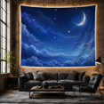 thumbnail image 6 of Celestial Night Sky with Voluminous Clouds and Stars Dreamy Celestial for Space Enthusiasts, Dreamy Night Art Decor, Housewarming Gift, Tapestry Wall Hanging for Bedroom and Living Room, 6 of 7