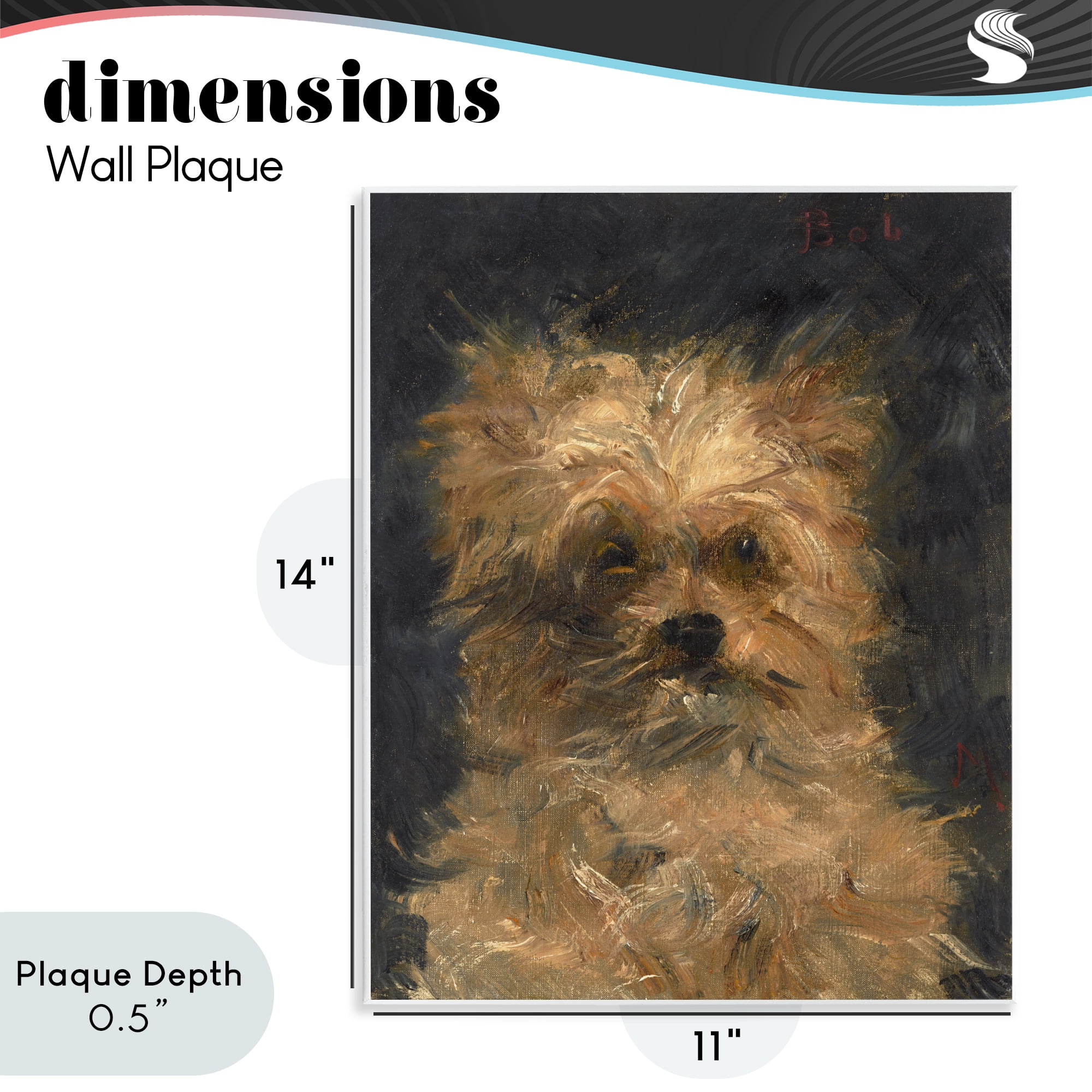 Stupell Industries Edouard Manet Dog Portrait Wall Plaque Art, design by Lil' Rue
