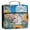 Playful Cat lying Sunflowers, variant on Water-Resistant 3-Ring Binder Organizer with Multiple Pockets Zipper Binder Bag for Office Red and Orange Butterflies