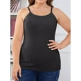thumbnail image 4 of Charmo Plus Size Tank Tops for Womens Adjustable Strap Cotton Undershirt with Shelf Bra Casual Loose Camisole 1X-5X, 4 of 8