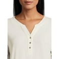thumbnail image 4 of Time and Tru Women's Short Sleeve Henley, 4 of 5