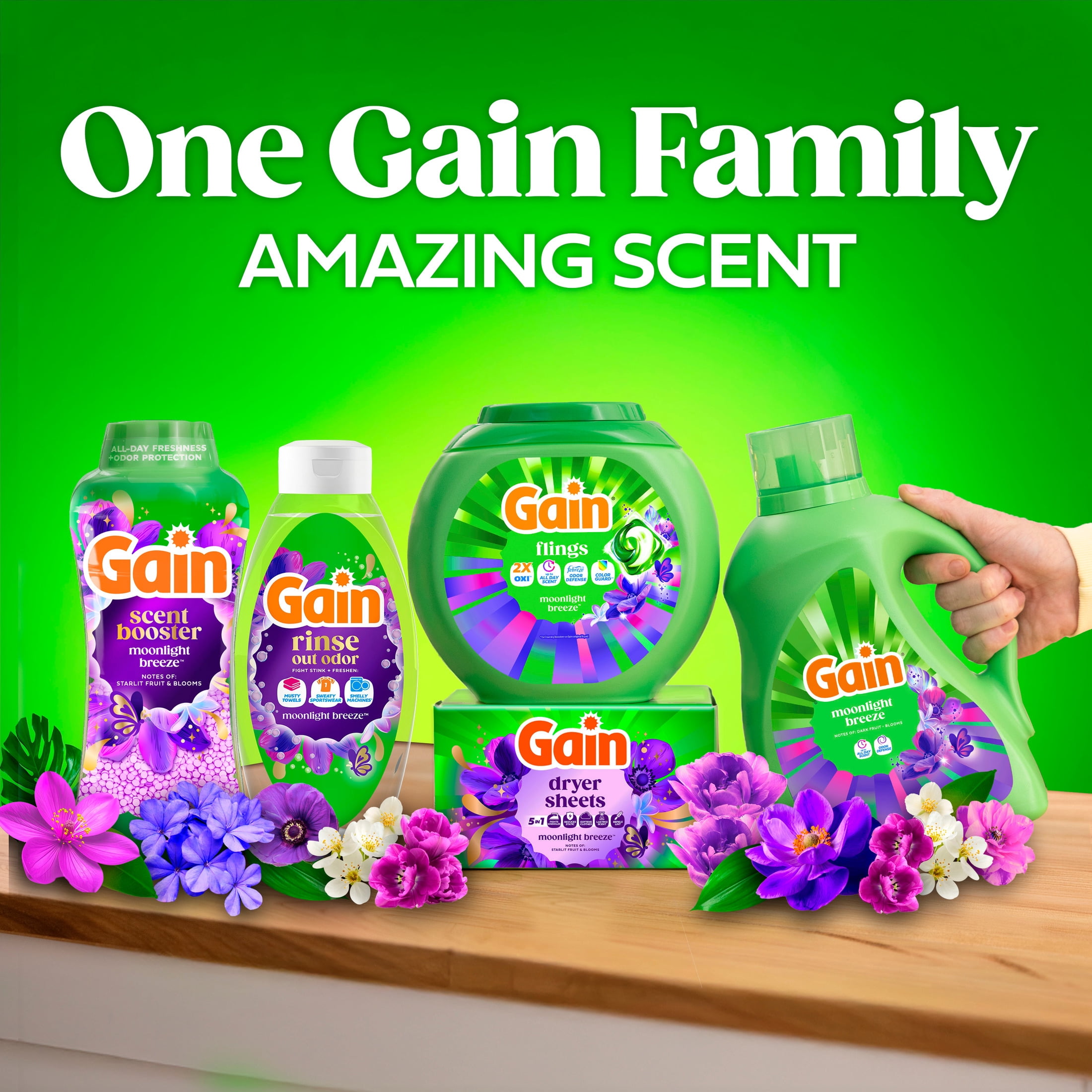 Gain Liquid Fabric Softener, Moonlight Breeze, 36.7 fl oz