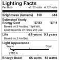 thumbnail image 4 of Satco S8521- 65-Watt BR40 Medium Base Light Bulb, Frosted, 130 Volts, 4 of 4
