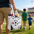 thumbnail image 2 of PLPPYFS 12 Pack Soccer Goodie Bags with 3 Styles Available Reusable Party Favor Bags with Handles Soccer Birthday Gift Bags for Sports Team Snack Bags, Themed Party Supplies for Boys & Girls, 2 of 6