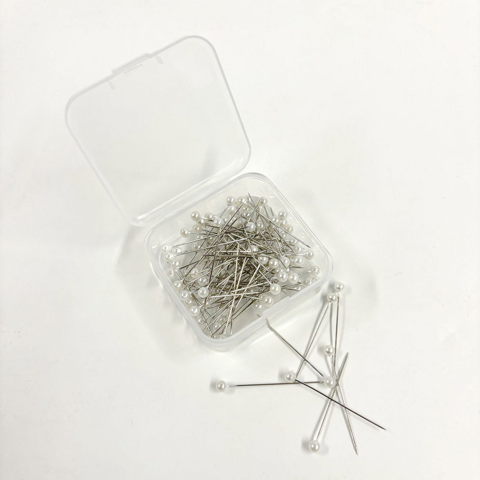 Hello Hobby Ballhead Pins Pearl White 100 Count, Size 24, 38mm in Length