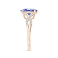 thumbnail image 3 of ANGARA Natural 2.9 ct Tanzanite Engagement Ring with Diamonds in 14K Rose Gold for Women (Size-10x8mm) | December Birthstone, Anniversary, Jewelry Gift for Women | Natural Tanzanite Ring, 3 of 8