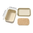 thumbnail image 3 of CuiLiyq Portable Silicone Soap Holder Box with Ventilated Drainage Mat, Soap Box with Lid for Travel Bathroom Storage Outdoor (Beige), 3 of 6