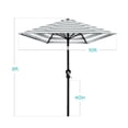 thumbnail image 7 of Best Choice Products 10ft Outdoor Steel Market Patio Umbrella w/ Crank, Tilt Push Button, 6 Ribs - Striped Black, 7 of 7