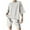 White, variant on Summer Fsshion Two Piece of Outfits for Womens Plus Size Solid Color Casual Loose Fitting Drawstring Sports Hoodies Short Sleeve Round-Neck Blouses Sets