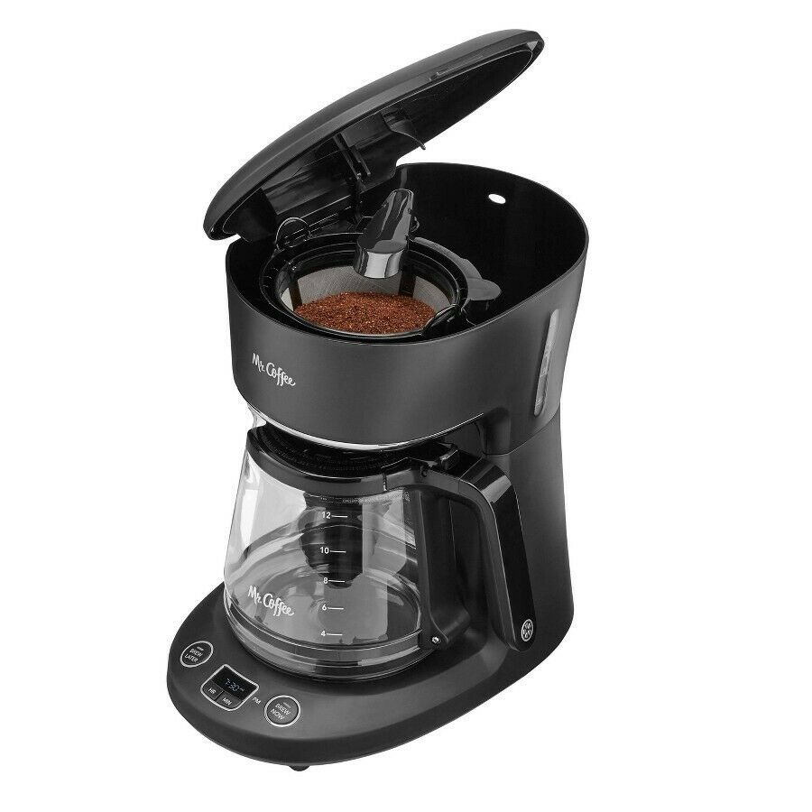 Mr. Coffee 12-Cup Programmable Coffeemaker, Brew Now or Later, Black - image 3 of 6