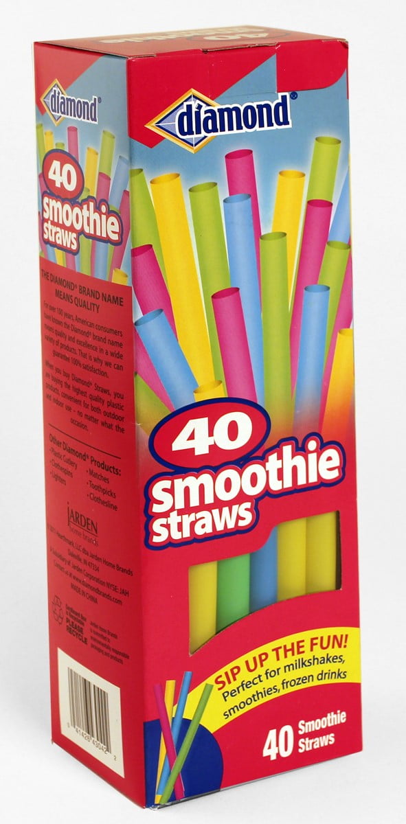 Unwrapped Smoothie Straw 150 count 12" Tall Giant NEON Drinking 