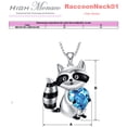 thumbnail image 5 of Cadenas de Mapache RaccoonNeck01 1Pza Mapache Plata/Azul Metal Cadena y Dije., 5 of 5