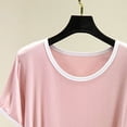 thumbnail image 4 of FRSASU Women's Pajama Sets 2 Piece Short Sleeve Lounge Sleepwear Ladies Pjs Sets Tops and Shorts Pjs Lounge Set Pink, 4 of 5