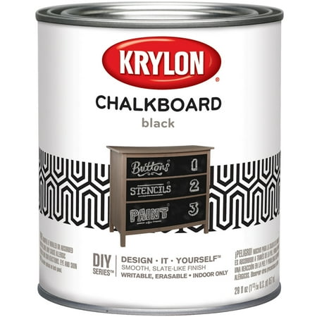 Krylon Chalkboard Paint Quart Black (Best Chalk For Chalkboard Paint)