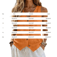 thumbnail image 4 of NMMUED Womens Cotton Linen Vest Button Down Sleeveless Tops V Neck Casual Summer Waistcoat Tank Tops Orange L, 4 of 8