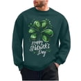 thumbnail image 2 of QUNYINEY Green Men's Sweatshirts Crew Neck Casual Long Sleeve St Patricks Day Tops Loose Drop Shoulder Pullover Sweatshirts, 2 of 6