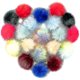 thumbnail image 1 of 20 Piezas Pompones De Piel De Zorro Sintético Bolas Juego De Pompones De Colores Brillantes Para Sombreros Diy Hy, 1 of 5