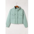 thumbnail image 5 of Green Quilted Pocketed Zip-Up Cropped Jacket, 5 of 15