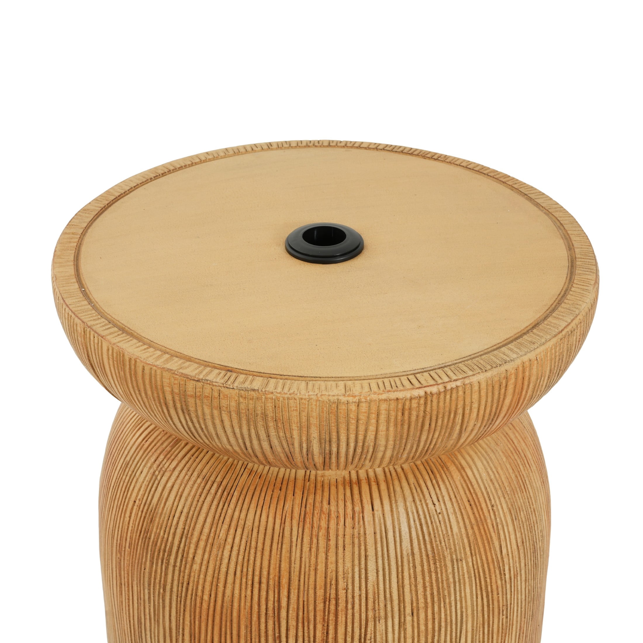 Christopher Knight Home Outdoor Patio Side Table Umbrella Base, Sand-Fill Design, Sand Beige