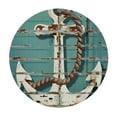 thumbnail image 2 of Awypu  Round Fitted Tablecloth Beach Wooden Nautical Anchor Table Cloth with Elastic Edged Waterproof Wipeable Round Table Cover for Patio Parties Outdoor Decor White, 2 of 7