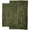 Green, variant on Cotton Solid 2-Piece Cream Highly Absorbent Non-Slip Backing Bath Rug Set by Superior