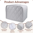 thumbnail image 3 of Toaster Cover 2 Slice, Cotton and Linen Quilted Toasters Covers Toasters Dusts Cover Universal Size Toaster Dust Covers for Small Kitchen Appliances Dust and Fingerprint (Gray), 3 of 7