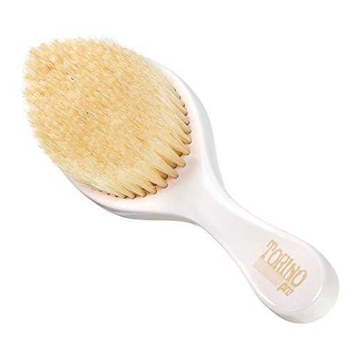 Torino Pro Wave Brush #640 By Brush King - Soft Curve 360 Waves Brush - Soft Wave Brush - Made with 100% Boar Bristles - True Texture Soft - Great for