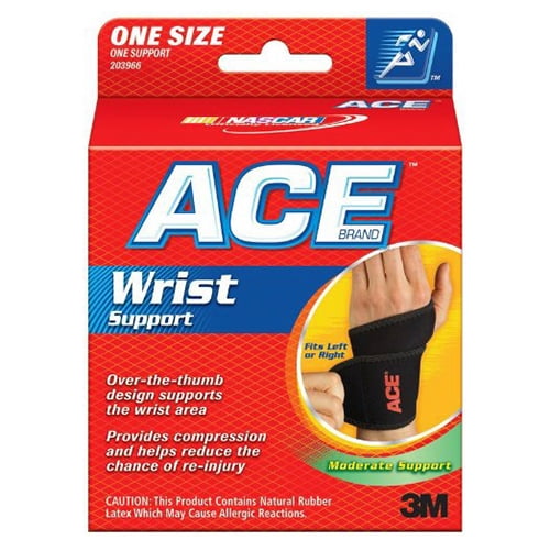 Ace Wrist Support Comfortable Braces, One Size, 3966 1 Ea Walmart