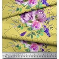 thumbnail image 3 of Soimoi Rayon Fabric Watercolor Flower Geometric Print Sewing Fabric Yard 42 Inch Wide, 3 of 3