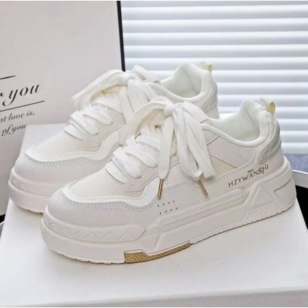 KAQ Platform Walking Shoes for Women Fashion Sneakers Casual Comfort Skateboard Shoes
