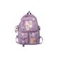 thumbnail image 3 of Bolsa Mochila transparente de patchwork estilo preppy para mujer Mochila grande para estudiante (púrpura) Likrtyny Para Estrenar, 3 of 8