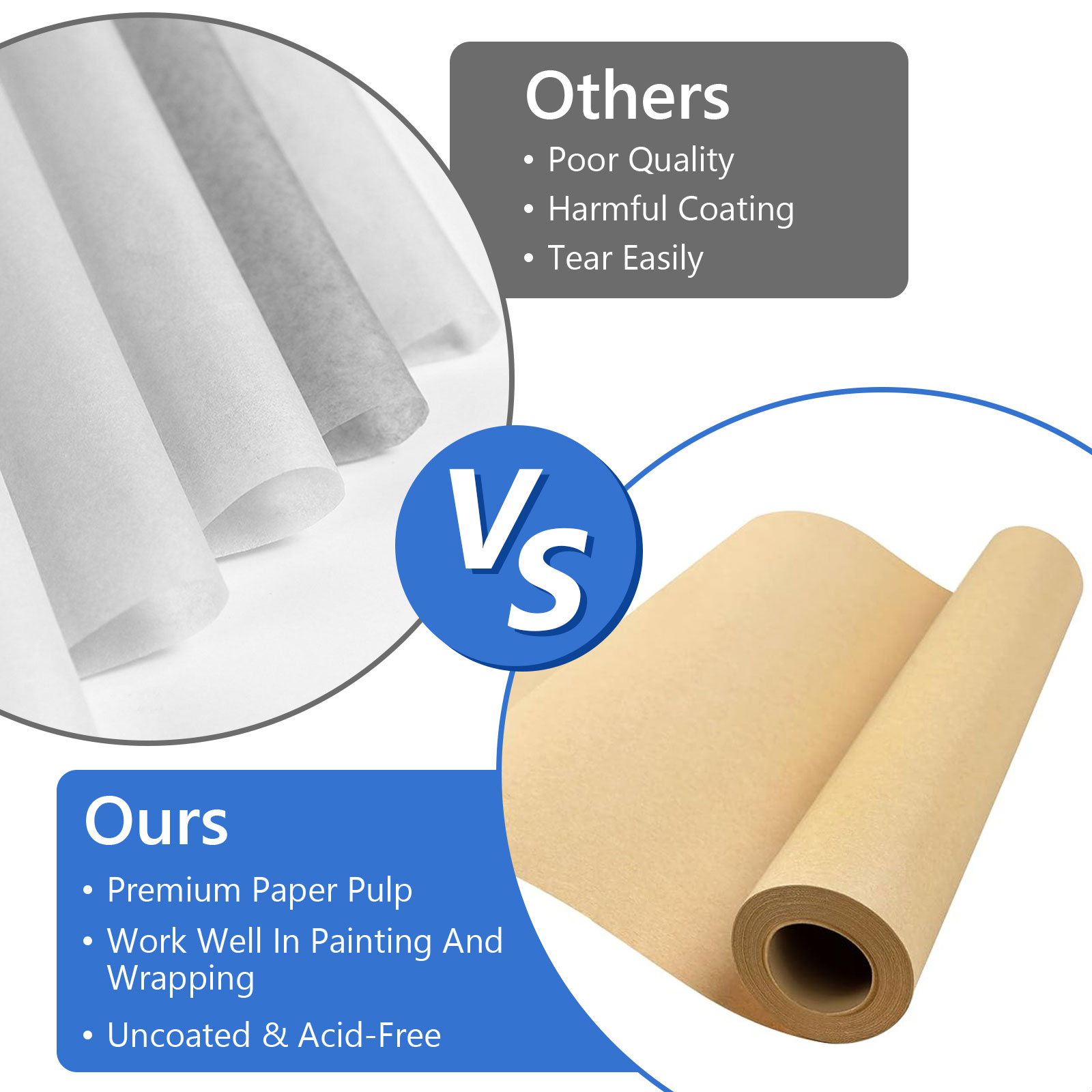 Tripumer Brown Kraft Paper Roll, 17.3" x 33 ft photo 6