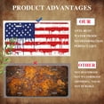 thumbnail image 5 of Dripping American Flag Funny Personalized License Plate Rust-proof Stainless Steel Metal License Plate Suitable For Men And Women 12.2" x 6.2", 5 of 7